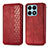 Custodia Portafoglio In Pelle Cover con Supporto S01D per Huawei Honor X8a 4G Rosso