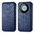 Custodia Portafoglio In Pelle Cover con Supporto S01D per Huawei Mate 60 Blu