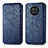 Custodia Portafoglio In Pelle Cover con Supporto S01D per Huawei Nova 8i Blu