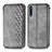 Custodia Portafoglio In Pelle Cover con Supporto S01D per Huawei P Smart Z (2019) Grigio