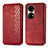 Custodia Portafoglio In Pelle Cover con Supporto S01D per Huawei P50 Pro Rosso