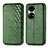 Custodia Portafoglio In Pelle Cover con Supporto S01D per Huawei P50 Pro Verde