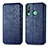 Custodia Portafoglio In Pelle Cover con Supporto S01D per Huawei Y7p Blu