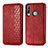 Custodia Portafoglio In Pelle Cover con Supporto S01D per Huawei Y7p Rosso