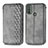 Custodia Portafoglio In Pelle Cover con Supporto S01D per Motorola Moto E20 Grigio