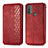 Custodia Portafoglio In Pelle Cover con Supporto S01D per Motorola Moto E30 Rosso