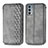 Custodia Portafoglio In Pelle Cover con Supporto S01D per Motorola Moto Edge 20 5G Grigio