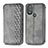 Custodia Portafoglio In Pelle Cover con Supporto S01D per Motorola Moto G Play Gen 2 Grigio