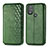 Custodia Portafoglio In Pelle Cover con Supporto S01D per Motorola Moto G Play Gen 2 Verde