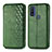 Custodia Portafoglio In Pelle Cover con Supporto S01D per Motorola Moto G Pure Verde