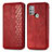 Custodia Portafoglio In Pelle Cover con Supporto S01D per Motorola Moto G10 Power Rosso