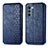 Custodia Portafoglio In Pelle Cover con Supporto S01D per Motorola Moto G200 5G Blu