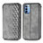 Custodia Portafoglio In Pelle Cover con Supporto S01D per Motorola Moto G31 Grigio