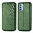Custodia Portafoglio In Pelle Cover con Supporto S01D per Motorola Moto G51 5G Verde