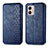 Custodia Portafoglio In Pelle Cover con Supporto S01D per Motorola Moto G53 5G Blu