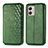 Custodia Portafoglio In Pelle Cover con Supporto S01D per Motorola Moto G53j 5G Verde
