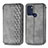 Custodia Portafoglio In Pelle Cover con Supporto S01D per Motorola Moto G60s Grigio