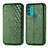 Custodia Portafoglio In Pelle Cover con Supporto S01D per Motorola Moto G71 5G Verde