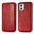 Custodia Portafoglio In Pelle Cover con Supporto S01D per Motorola Moto G73 5G Rosso