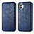 Custodia Portafoglio In Pelle Cover con Supporto S01D per Nothing Phone 2 Blu