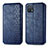 Custodia Portafoglio In Pelle Cover con Supporto S01D per Oppo A16e Blu