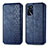 Custodia Portafoglio In Pelle Cover con Supporto S01D per Oppo A16s Blu