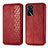 Custodia Portafoglio In Pelle Cover con Supporto S01D per Oppo A16s Rosso