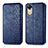 Custodia Portafoglio In Pelle Cover con Supporto S01D per Oppo A17K Blu