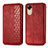 Custodia Portafoglio In Pelle Cover con Supporto S01D per Oppo A17K Rosso