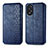 Custodia Portafoglio In Pelle Cover con Supporto S01D per Oppo A18 Blu