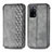 Custodia Portafoglio In Pelle Cover con Supporto S01D per Oppo A53s 5G Grigio