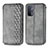 Custodia Portafoglio In Pelle Cover con Supporto S01D per Oppo A54 5G Grigio