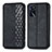 Custodia Portafoglio In Pelle Cover con Supporto S01D per Oppo A54s Nero