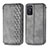 Custodia Portafoglio In Pelle Cover con Supporto S01D per Oppo A55S 5G Grigio