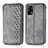 Custodia Portafoglio In Pelle Cover con Supporto S01D per Oppo F19 Grigio