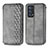 Custodia Portafoglio In Pelle Cover con Supporto S01D per Oppo Reno6 Pro+ Plus 5G Grigio