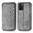 Custodia Portafoglio In Pelle Cover con Supporto S01D per Oppo Reno6 Z 5G Grigio