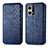 Custodia Portafoglio In Pelle Cover con Supporto S01D per Oppo Reno7 4G Blu