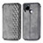 Custodia Portafoglio In Pelle Cover con Supporto S01D per Realme 7i RMX2193 Grigio