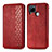 Custodia Portafoglio In Pelle Cover con Supporto S01D per Realme 7i RMX2193 Rosso