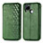 Custodia Portafoglio In Pelle Cover con Supporto S01D per Realme 7i RMX2193 Verde