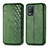 Custodia Portafoglio In Pelle Cover con Supporto S01D per Realme 8 5G Verde