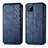 Custodia Portafoglio In Pelle Cover con Supporto S01D per Realme C20 Blu