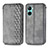 Custodia Portafoglio In Pelle Cover con Supporto S01D per Realme C33 (2023) Grigio