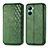 Custodia Portafoglio In Pelle Cover con Supporto S01D per Realme C33 (2023) Verde