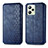 Custodia Portafoglio In Pelle Cover con Supporto S01D per Realme C35 Blu