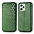 Custodia Portafoglio In Pelle Cover con Supporto S01D per Realme C35 Verde