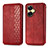 Custodia Portafoglio In Pelle Cover con Supporto S01D per Realme C55 Rosso