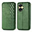 Custodia Portafoglio In Pelle Cover con Supporto S01D per Realme C55 Verde