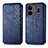 Custodia Portafoglio In Pelle Cover con Supporto S01D per Realme GT3 5G Blu